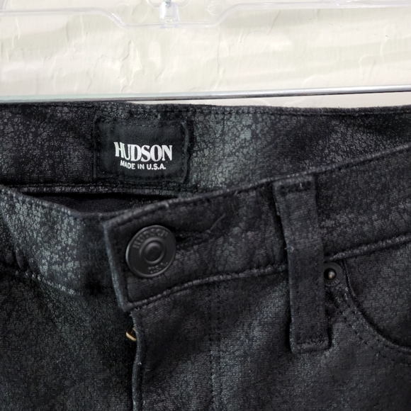 Hudson Midrise Nico Skinny Metallic black pants Echo - Picture 4 of 7